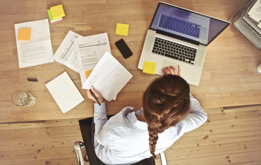 bigstock Businesswoman Working At Her O 54866588 1024x646